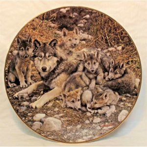 Bradford Exchange A Family Affair Wolves Den Mother Plate Carl Brenders 1st Issu